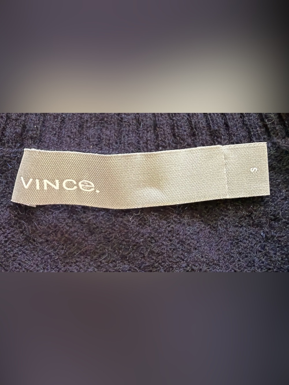 Vince 100% Cashmere Side Tie Bow Crewneck Sweater Small Navy - Picture 4 of 6